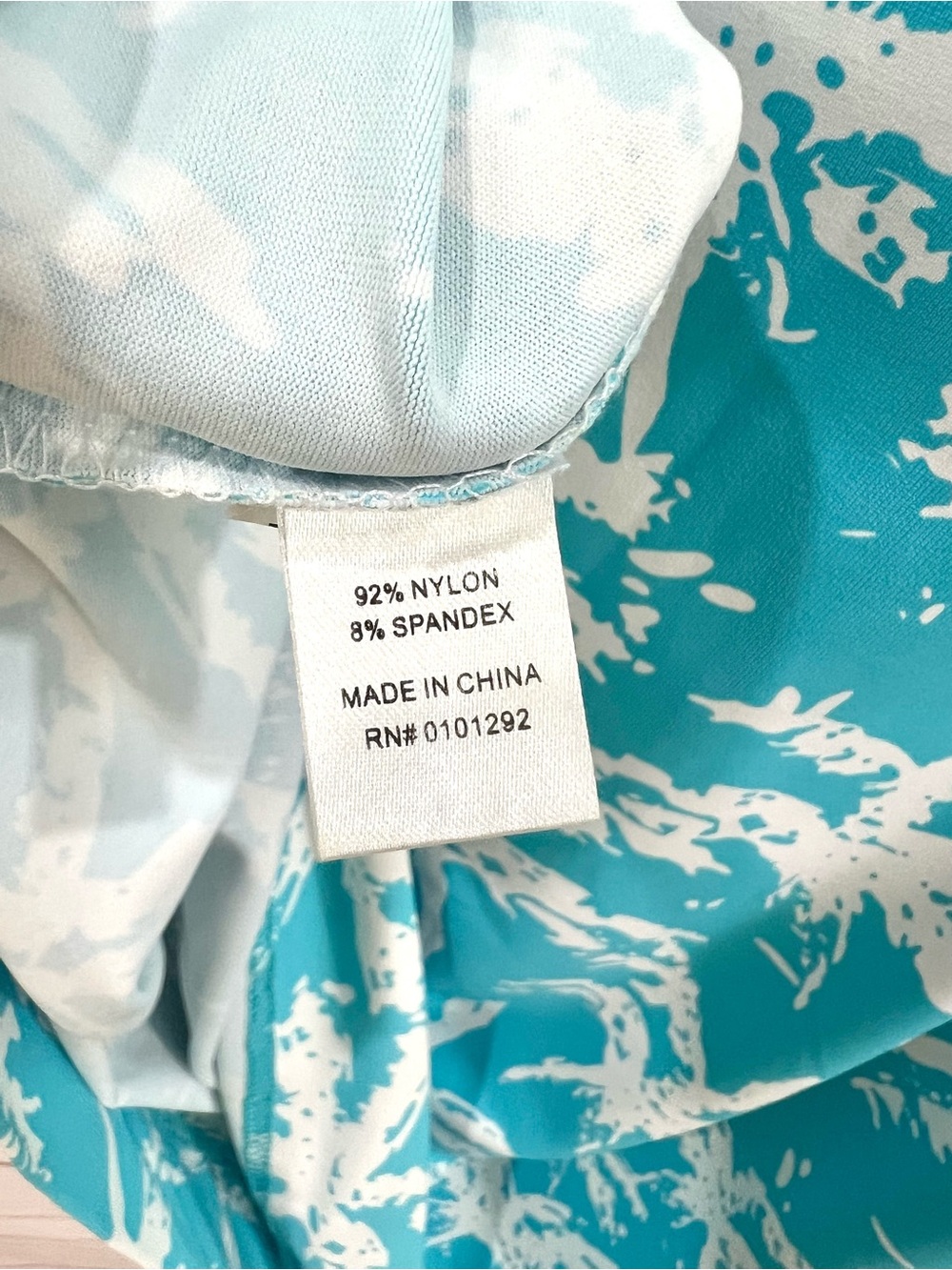 Lulu B UPF 50 Cooling Turquoise Aqua Palm Tree Print Sleeveless Shift Dress - Picture 8 of 8